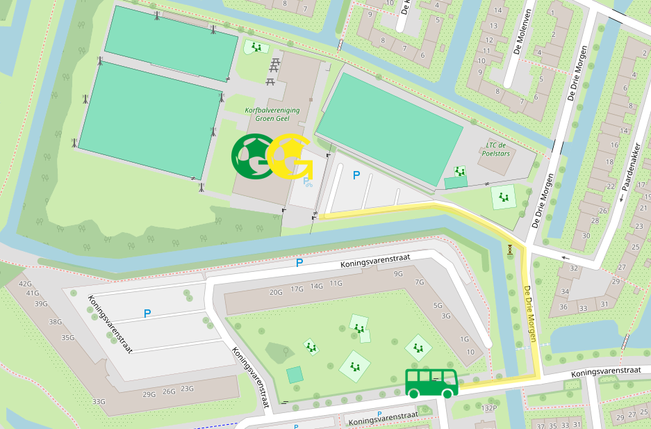 Pakeren aan de Koningsvarenstraat langs de speeltuin