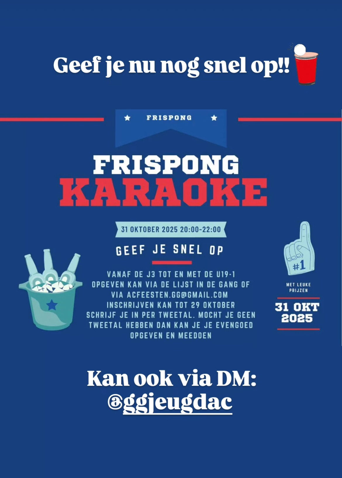 Frispong karaoke 31 oktober 2025 20:00 - 22:00